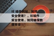 IE 插件网站，如何安全使用？，IE插件安全使用，如何确保数据安全