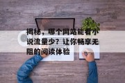 揭秘,哪个网站能看小说流量少?让你畅享无阻的阅读体验 揭秘,哪个网站能看小说流量少?让你畅享无阻的阅读体验