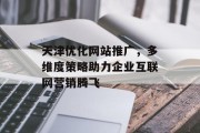 天津优化网站推广,多维度策略助力企业互联网营销腾飞 天津优化网站推广,多维度策略助力企业互联网营销腾飞