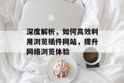 深度解析,如何高效利用浏览插件网站,提升网络浏览体验 深度解析,如何高效利用浏览插件网站,提升网络浏览体验