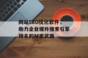 网站SEO优化软件,助力企业提升搜索引擎排名的秘密武器 网站SEO优化软件,助力企业提升搜索引擎排名的秘密武器