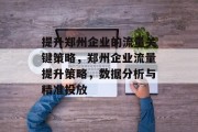 提升郑州企业的流量关键策略,郑州企业流量提升策略,数据分析与精准投放 提升郑州企业的流量关键策略,郑州企业流量提升策略,数据分析与精准投放