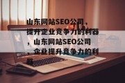 山东网站SEO公司，提升企业竞争力的利器，山东网站SEO公司，企业提升竞争力的利器