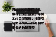 网站SEO关键词优化排名，提升搜索引擎排名的关键策略，搜索引擎优化技巧，提升网站排名的关键策略