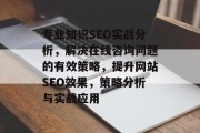 专业知识SEO实战分析，解决在线咨询问题的有效策略，提升网站SEO效果，策略分析与实战应用