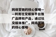 网络营销的核心策略——利用社交媒体平台推广品牌和产品，通过社交媒体推广，网络营销的核心策略