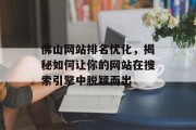 佛山网站排名优化，揭秘如何让你的网站在搜索引擎中脱颖而出