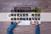 口碑爆棚的SEO网站排名优化软件，助您轻松提升网站流量与知名度
