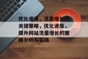 优化速度，流量增长的关键策略，优化速度，提升网站流量增长的策略分析与实践