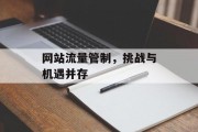 网站流量管制,挑战与机遇并存 网站流量管制,挑战与机遇并存