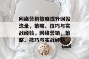 网络营销策略提升网站流量,策略、技巧与实战经验,网络营销,策略、技巧与实战经验 网络营销策略提升网站流量,策略、技巧与实战经验,网络营销,策略、技巧与实战经验