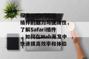探索Safari网站插件的魅力与便捷性，了解Safari插件，如何在Web开发中快速提高效率和体验