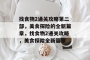 找食物2通关攻略第二部，美食探险的全新篇章，找食物2通关攻略，美食探险全新篇章