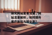 探究网站查看流量，网站流量解析，如何提升用户体验与转化率?