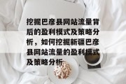 挖掘巴彦县网站流量背后的盈利模式及策略分析，如何挖掘新疆巴彦县网站流量的盈利模式及策略分析