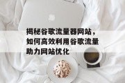 揭秘谷歌流量器网站,如何高效利用谷歌流量助力网站优化 揭秘谷歌流量器网站,如何高效利用谷歌流量助力网站优化