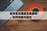 新号首日遭遇流量困境,如何突破与应对 新号首日遭遇流量困境,如何突破与应对
