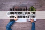 商家代运营提升流量,策略与实践,商家代理运营,流量增长的终极策略 商家代运营提升流量,策略与实践,商家代理运营,流量增长的终极策略