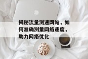 揭秘流量测速网站,如何准确测量网络速度,助力网络优化 揭秘流量测速网站,如何准确测量网络速度,助力网络优化