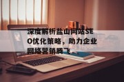 深度解析盐山网站SEO优化策略,助力企业网络营销腾飞 深度解析盐山网站SEO优化策略,助力企业网络营销腾飞