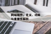 网站插件,定义、功能与重要性解析 网站插件,定义、功能与重要性解析