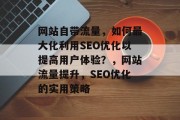 网站自带流量,如何最大化利用SEO优化以提高用户体验?,网站流量提升,SEO优化的实用策略 网站自带流量,如何最大化利用SEO优化以提高用户体验?,网站流量提升,SEO优化的实用策略