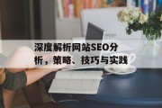 深度解析网站SEO分析,策略、技巧与实践 深度解析网站SEO分析,策略、技巧与实践