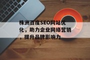 株洲百度SEO网站优化，助力企业网络营销，提升品牌影响力