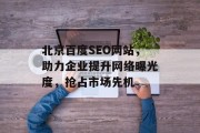 北京百度SEO网站,助力企业提升网络曝光度,抢占市场先机 北京百度SEO网站,助力企业提升网络曝光度,抢占市场先机