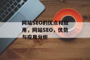网站SEO的优点和应用，网站SEO，优势与应用分析