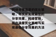 网络分享流量的优化策略,寻找并实现最佳的分享效果,网络营销,提升流量优化策略与实现最佳分享效果的方法 网络分享流量的优化策略,寻找并实现最佳的分享效果,网络营销,提升流量优化策略与实现最佳分享效果的方法