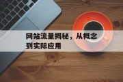 网站流量揭秘,从概念到实际应用 网站流量揭秘,从概念到实际应用