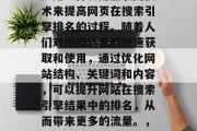 SEO（搜索引擎优化）是一种利用互联网技术来提高网页在搜索引擎排名的过程。随着人们对网络信息的快速获取和使用，通过优化网站结构、关键词和内容，可以提升网站在搜索引擎结果中的排名，从而带来更多的流量。，如何提升网站SEO排名?