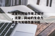 流量对网站作用之探讨,流量,网站的生命力源泉与关键作用分析 流量对网站作用之探讨,流量,网站的生命力源泉与关键作用分析