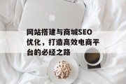 网站搭建与商城SEO优化,打造高效电商平台的必经之路 网站搭建与商城SEO优化,打造高效电商平台的必经之路