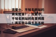 流量小、不知名网站的真实危害？，流量小、不知名网站的危害揭露！真实警示你千万不能信!