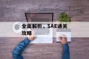 全面解析,SAE通关攻略 全面解析,SAE通关攻略