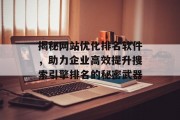 揭秘网站优化排名软件,助力企业高效提升搜索引擎排名的秘密武器 揭秘网站优化排名软件,助力企业高效提升搜索引擎排名的秘密武器