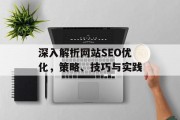 深入解析网站SEO优化,策略、技巧与实践 深入解析网站SEO优化,策略、技巧与实践