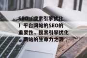 SEO（搜索引擎优化）平台网站的SEO的重要性，搜索引擎优化，网站的生命力之源
