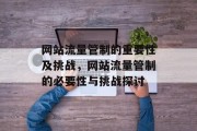 网站流量管制的重要性及挑战,网站流量管制的必要性与挑战探讨 网站流量管制的重要性及挑战,网站流量管制的必要性与挑战探讨