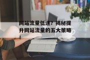 网站流量低迷?揭秘提升网站流量的五大策略! 网站流量低迷?揭秘提升网站流量的五大策略!