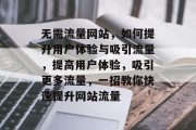 无需流量网站，如何提升用户体验与吸引流量，提高用户体验，吸引更多流量，一招教你快速提升网站流量
