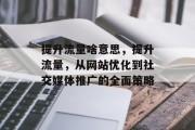 提升流量啥意思,提升流量,从网站优化到社交媒体推广的全面策略 提升流量啥意思,提升流量,从网站优化到社交媒体推广的全面策略