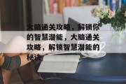 大脑通关攻略,解锁你的智慧潜能,大脑通关攻略,解锁智慧潜能的秘诀 大脑通关攻略,解锁你的智慧潜能,大脑通关攻略,解锁智慧潜能的秘诀