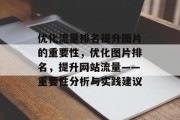 优化流量排名提升图片的重要性,优化图片排名,提升网站流量——重要性分析与实践建议 优化流量排名提升图片的重要性,优化图片排名,提升网站流量——重要性分析与实践建议