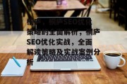 桐庐,桐庐SEO优化策略的全面解析,桐庐SEO优化实战,全面解读策略及实战案例分析 桐庐,桐庐SEO优化策略的全面解析,桐庐SEO优化实战,全面解读策略及实战案例分析
