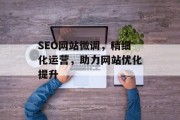 SEO网站微调,精细化运营,助力网站优化提升 SEO网站微调,精细化运营,助力网站优化提升