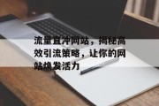 流量直冲网站,揭秘高效引流策略,让你的网站焕发活力 流量直冲网站,揭秘高效引流策略,让你的网站焕发活力