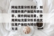 网站流量分析系统，如何提升用户体验与转化率，提升网站流量，使用网站流量分析系统优化用户体验与转化率的方法